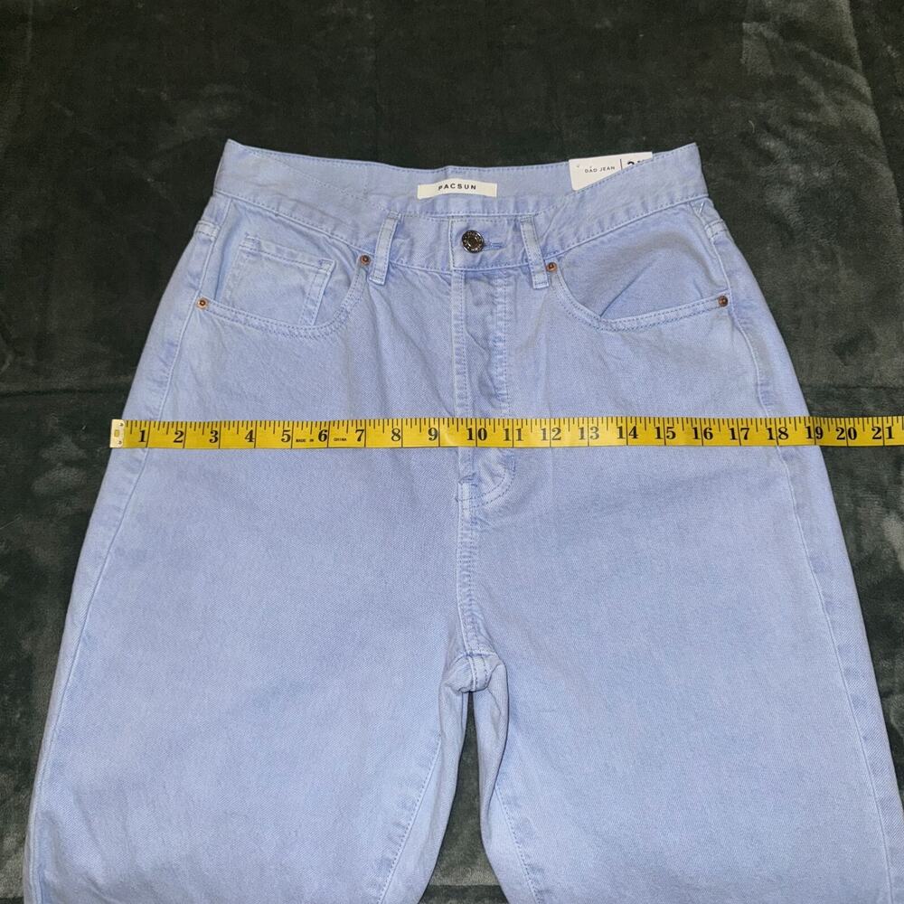 PacSun Dad Jeans Women's 27 Light Blue Denim 100% Cotton High-Rise Straight NWT - Picture 9 of 12